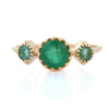 14K Yellow Gold Emerald Ring Thumbnail