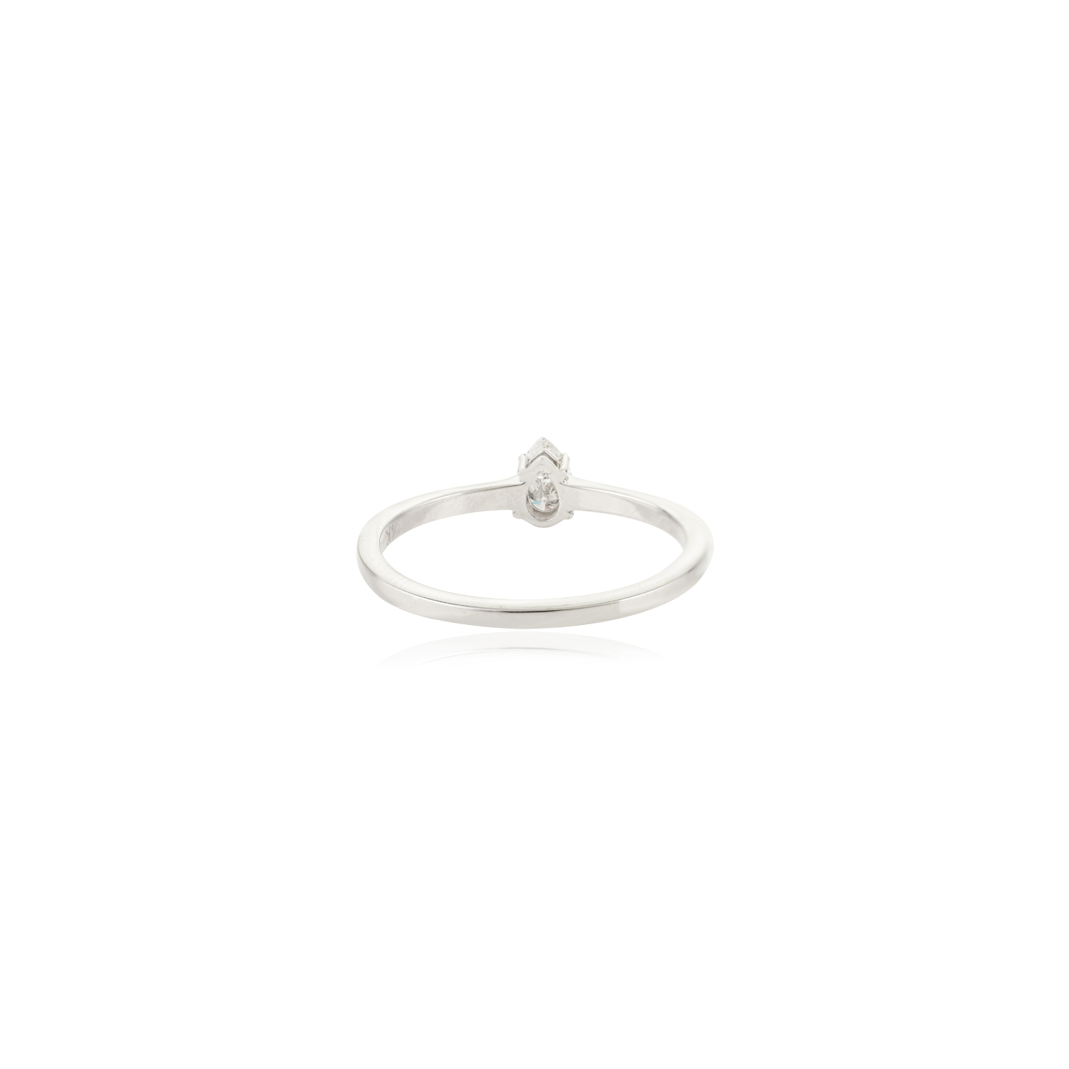 Certified Pear‑Cut Natural Diamond Solitaire Ring in 14K