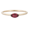 14K Gold Tourmaline Stackable Ring Thumbnail