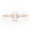 14K Gold Baguette Cut Moonstone Statement Ring Thumbnail