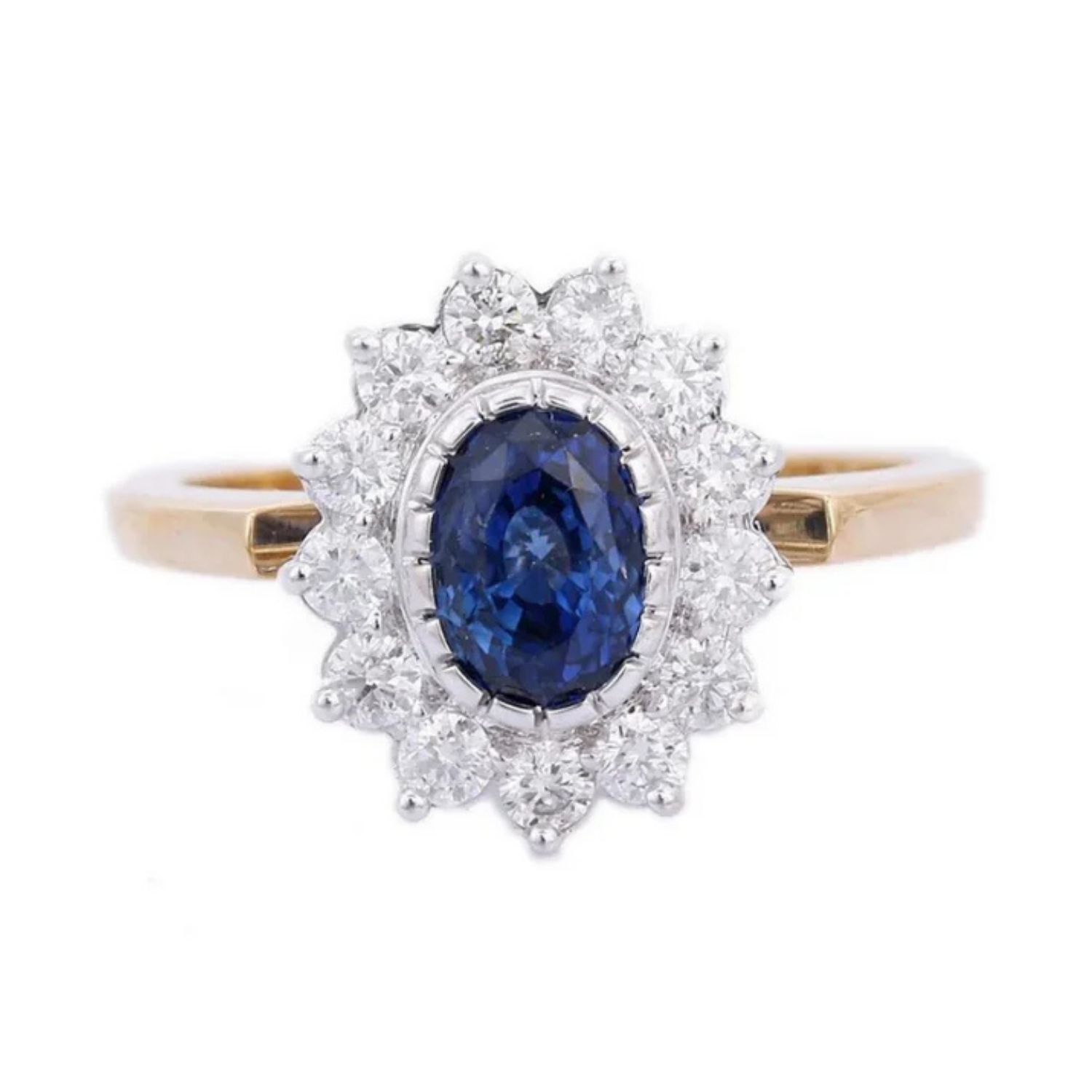 18K Yellow Gold Sapphire Ring