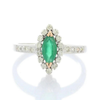 14K White Gold Emerald Ring Thumbnail