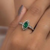 14K White Gold Emerald Ring Thumbnail