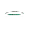18K Gold Emerald Sleek Bracelet Thumbnail