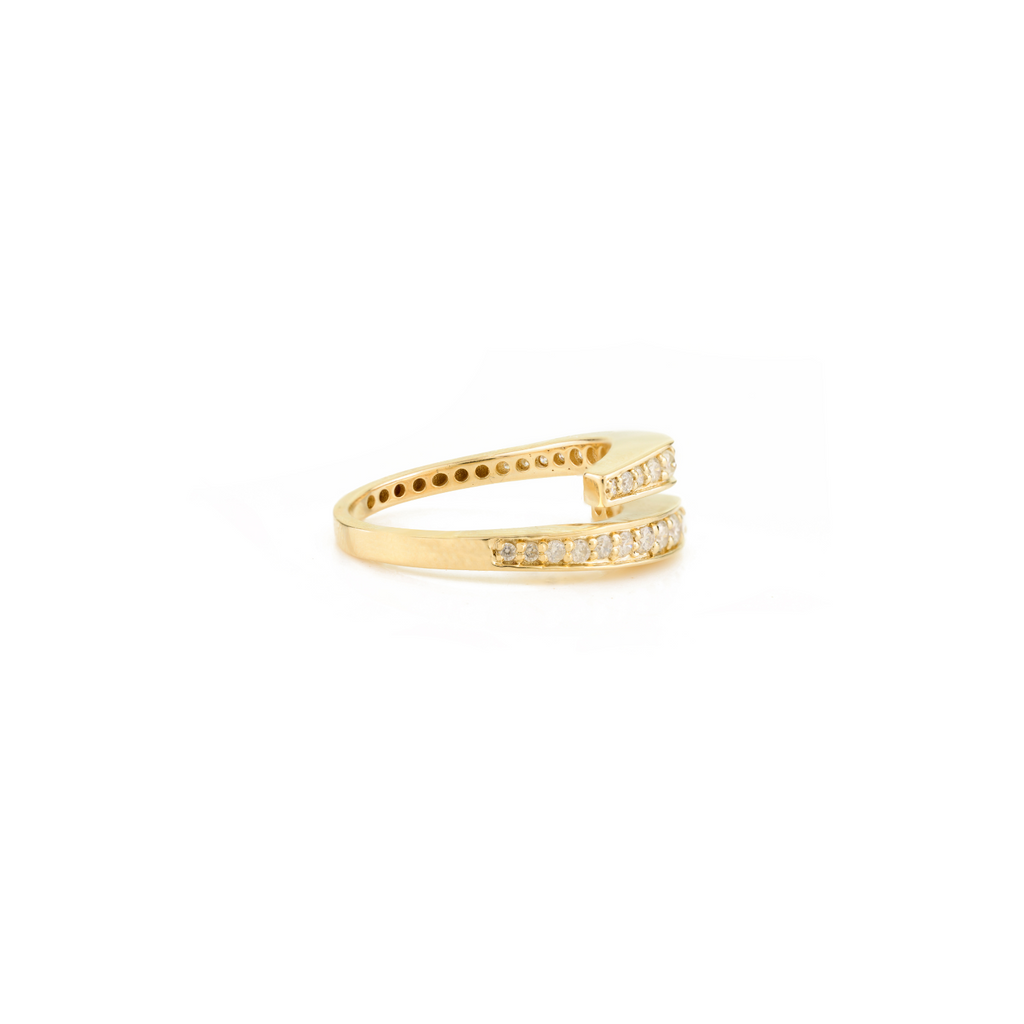 14K Natural Diamond Chunky Wrap Ring Image