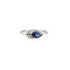 18K White Gold Blue Sapphire Diamond Ring Thumbnail