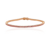 18K Gold Pink Sapphire Sleek Bracelet Thumbnail