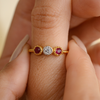 18K Gold Ruby & Diamond Statement Ring Thumbnail