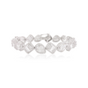 18K 6.31 CTW Fine Diamond Cluster Tennis Bracelet Thumbnail