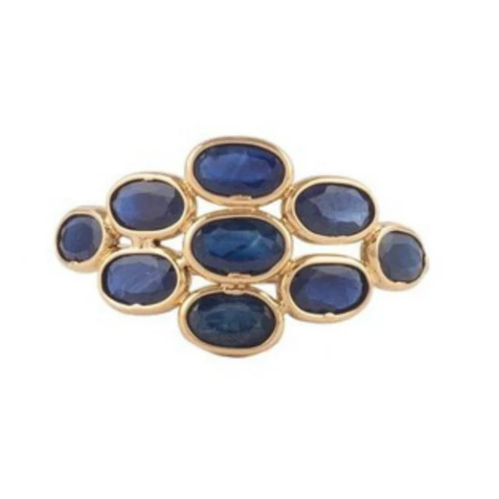 18K Yellow Gold Sapphire Ring Image
