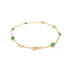 14K Yellow Gold Emerald Delegate Chain Bracelet Thumbnail