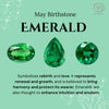 14k Yellow Gold Emerald Diamond Sleek Ring Thumbnail