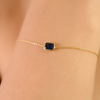 14K Roman Style Genuine Sapphire Bracelet Gift For Thanksgiving Thumbnail