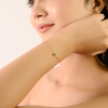 14K Rich Green Emerald Chain Bracelet For Women Thumbnail