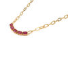 18K Perperclip Chain Ruby Statement Necklace For Her Thumbnail