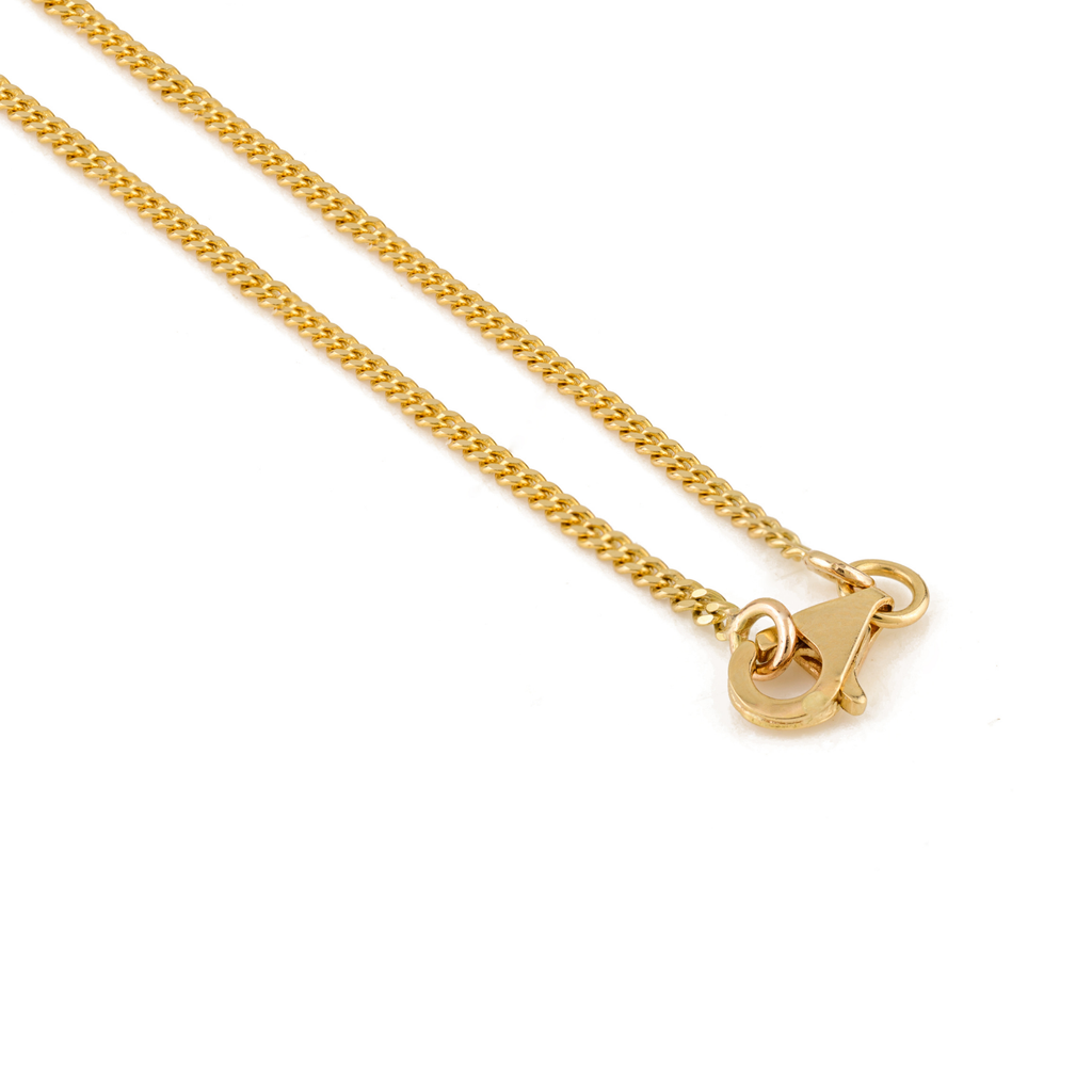 18K East West 6.6 Ct Emerald Bezel Necklace- Curb Chain Image