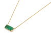 14K Prong Set 2.41 Ct Emerald East West Necklace Thumbnail