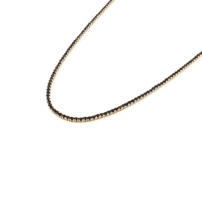 14K Gold Deep Blue 9.46 Ct Sapphire Statement Necklace For Her