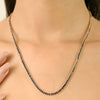 14K Gold Deep Blue 9.46 Ct Sapphire Statement Necklace For Her Thumbnail