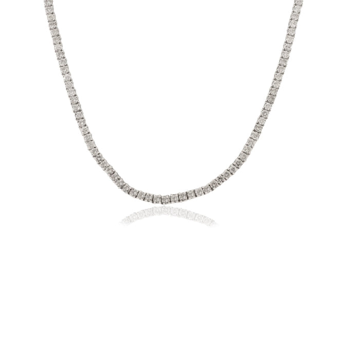 Vintage Style 6.72 Ct  Natural Diamond Wedding Necklace in 14K Gold Image