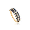 14K Gold Chic Style Sapphire Diamond Wedding Band Ring Thumbnail