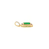 18K Gold Contemporary Emerald Halo Ruby Pendant with Diamonds Thumbnail