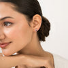 14K Yellow Gold Oval Ruby & Diamond Cluster Earrings Thumbnail