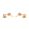 14K Gold Marquise Cut Ruby & Diamond Dainty Stud Earrings Thumbnail