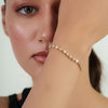 14k Gold Modern Bezel Set Diamond Tennis Bracelet in 7 Inches Thumbnail