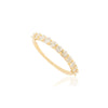 14k Gold Brilliant Cut Diamond Half Eternity Wedding Band Ring Thumbnail