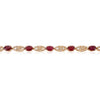14k Gold 5.02Ct Ruby & Diamond Art Deco Tennis Bracelet Thumbnail