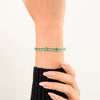 5.75 CTW Forest Green Emerald and Diamond Tennis Bracelet in 14k Gold Thumbnail