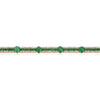 5.75 CTW Forest Green Emerald and Diamond Tennis Bracelet in 14k Gold Thumbnail