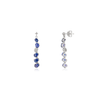Designer 3.27 Ct Sapphire Diamond 14K Dangle Earrings Thumbnail