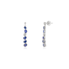 Designer 3.27 Ct Sapphire Diamond 14K Dangle Earrings Thumbnail