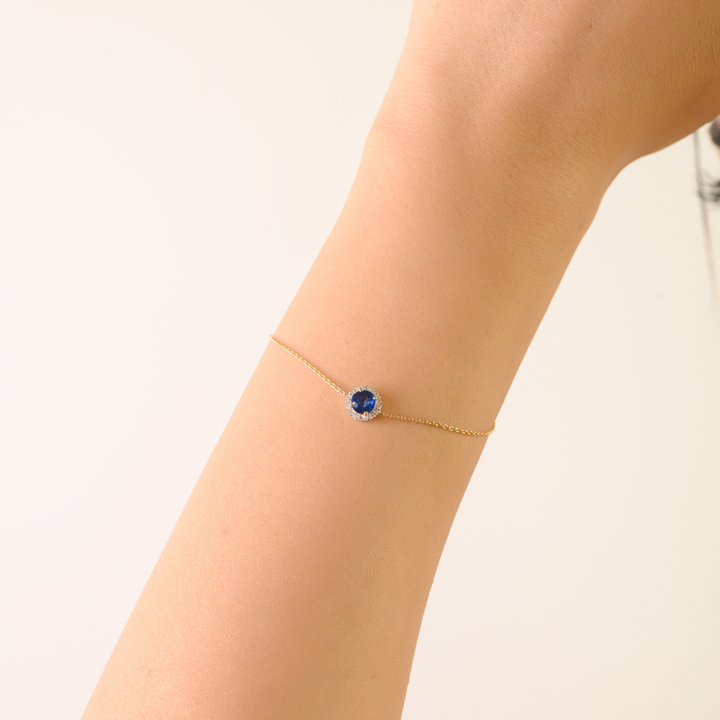 14K Sapphire Diamond September Birthstone Bracelet