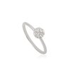 14K Natural Diamond Round Promise Ring Thumbnail