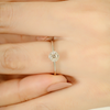 14K Natural Diamond Round Promise Ring Thumbnail