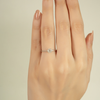 14K Natural Diamond Round Promise Ring Thumbnail