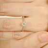 14K Natural Diamond Round Promise Ring Thumbnail