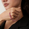 14K Gold Pear Cut Natural Ruby Statement Necklace Thumbnail