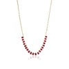 14K Gold Pear Cut Natural Ruby Statement Necklace Thumbnail