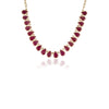 14K Gold Pear Cut Natural Ruby Statement Necklace Thumbnail