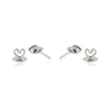 14K Gold Modern Sapphire & Diamond Stud Earrings Thumbnail