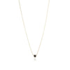 14K Yellow Gold Heart Sapphire Diamond Chain Necklace Thumbnail
