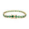 11.73ct Green Emerald Infinity Tennis Bracelet in 14k Yellow Gold Thumbnail