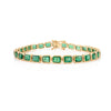11.73ct Green Emerald Infinity Tennis Bracelet in 14k Yellow Gold Thumbnail