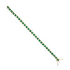 11.73ct Green Emerald Infinity Tennis Bracelet in 14k Yellow Gold Thumbnail