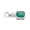 14K Gold Emerald Diamond Dainty Pendant Thumbnail