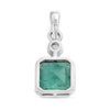 14K Gold Emerald Diamond Dainty Pendant Thumbnail